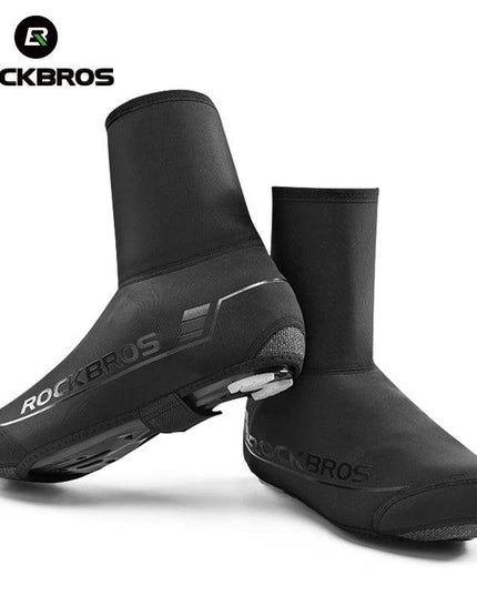 ROCKBROS Winter Waterproof Cycling Shoe Cover Reflective Thermal Elastic Rainproof Bike Shoe Cover Cycling Overshoes Boot Covers