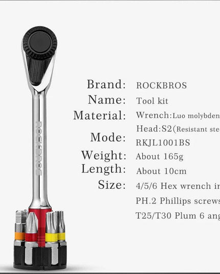 ROCKBROS Cycling Multifunctional Bike Bicycle Repair Tool Kits Torque Wrench Bike Screwdriver MTB Road Bike Tool Sets Equipment
