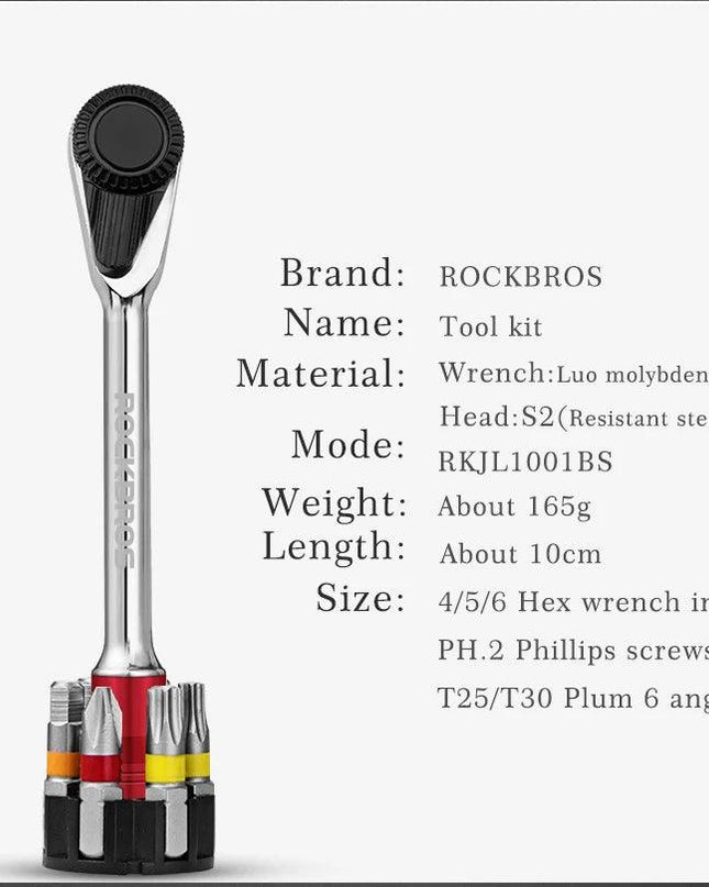 ROCKBROS Cycling Multifunctional Bike Bicycle Repair Tool Kits Torque Wrench Bike Screwdriver MTB Road Bike Tool Sets Equipment