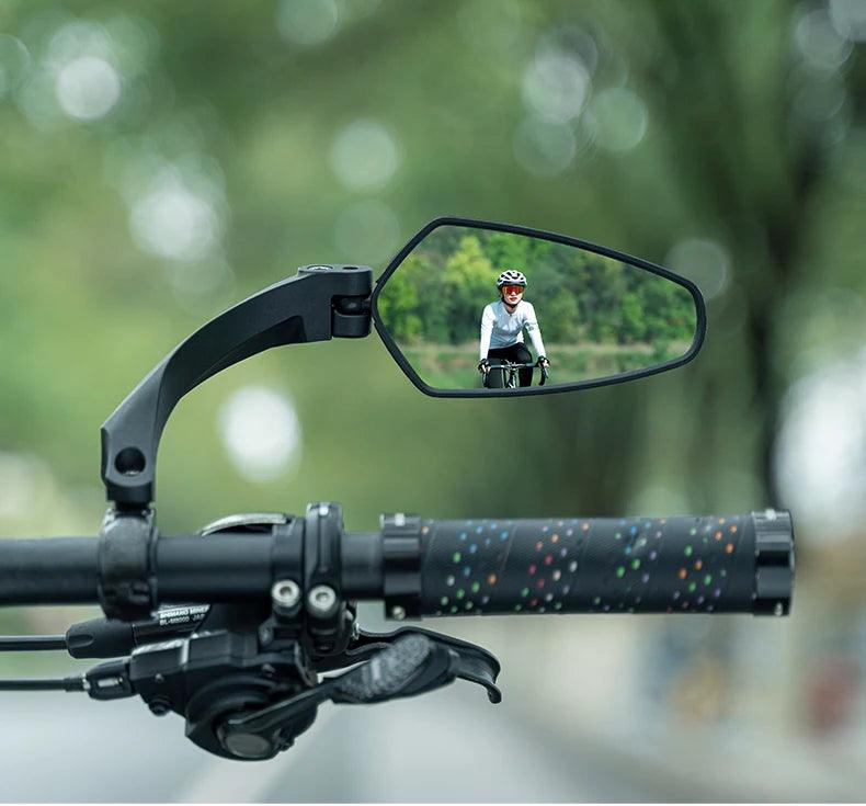 ROCKBROS Bicycle Mirror Handlebar Rear View Mirror Adjustable  Wide Range Back Sight Reflector Cycling Mirrors Bike Accessories