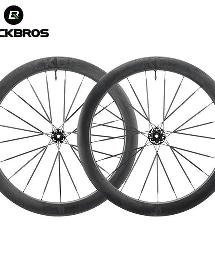ROCKBROS Carbon Bicycle Wheelset 38mm 55mm Wheel Tubeless Clincher Tires Cycling Wheel Set Road Bike Steel Ball/Ceramic Peilin