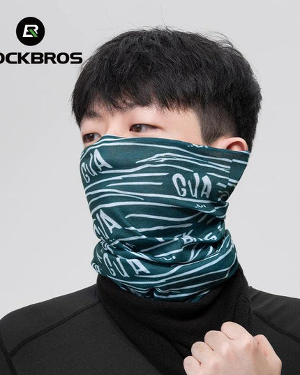 ROCKBROS Winter Warm Fleece Balaclava Cycling Headgear Bib Snowboard Hiking Neck Scarf Outdoor Windproof Thickened Mask Bib