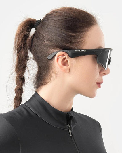 ROCKBROS Polarized Glasses Wireless Bluetooth 5.2 Sunglasses Headset Telephone Driving MP3 Riding Cycling Eyewear UV400 Goggles