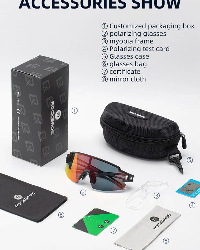 ROCKBROS Bicycle Glasses UV400 Cycling Glasses Bike Fishing Sunglasses Hiking Riding Polarized/Photochromic Eyewear Sport Goggle