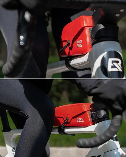 ROCKBROS Bicycle Tube Bag Magnetic Bike Front Bag Waterproof Portable Front Frame Pack Cycling Storage For MTB Road Bike
