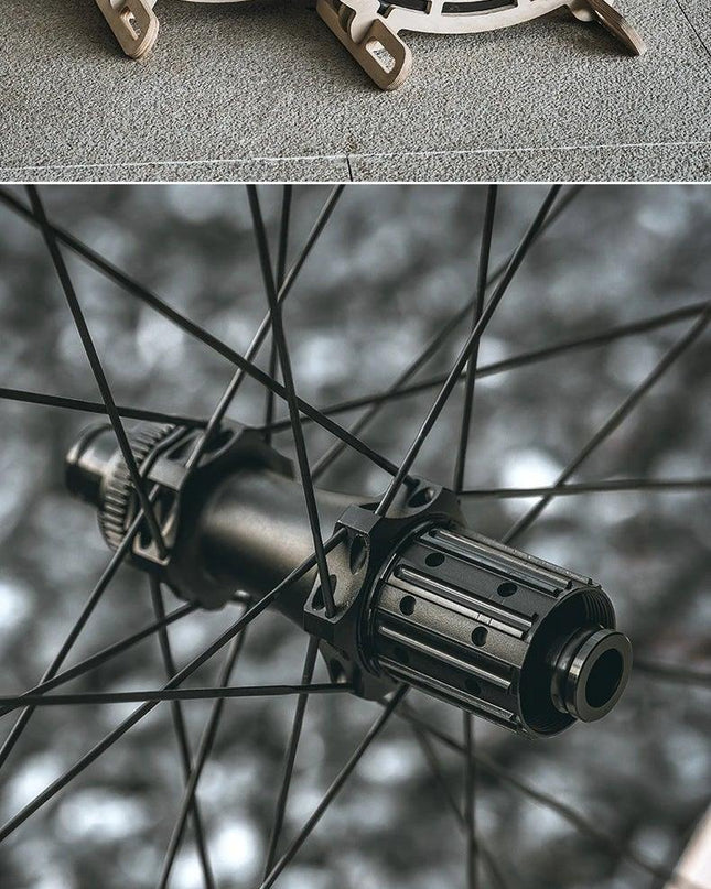 ROCKBROS Wheelset Ultralight Cycling Road Disc Carbon Wheelset  Tubeless Rim Tape 50mm Ratchet System 36T Road For Racing Bike