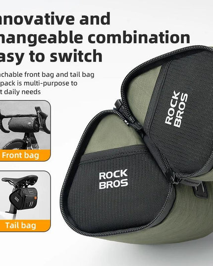 ROCKBROS Multifunctional Bike Bag Windproof Detachable Bag Large Capacity Pannier As Front Bag Tail Bag Cycling Accessories