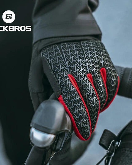ROCKBROS Windproof Cycling Gloves Touch Screen Riding MTB Bike Bicycle Gloves Thermal Warm Motorcycle Winter Autumn Bike Gloves