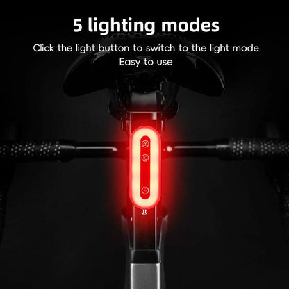 ROCKBROS Bicycle Tail Light With Lock Bluetooth Password Pairing Bike Lock Light IPX6 Waterproof Warning Light Tail  Accessories