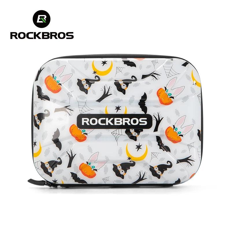 ROCKBROS Bicycle Bag Folding Bike Front Bag 1.9L Big Capacity Hard Sheel Commuting Casual Brompton Bicycle Bag Waterproof Zipper