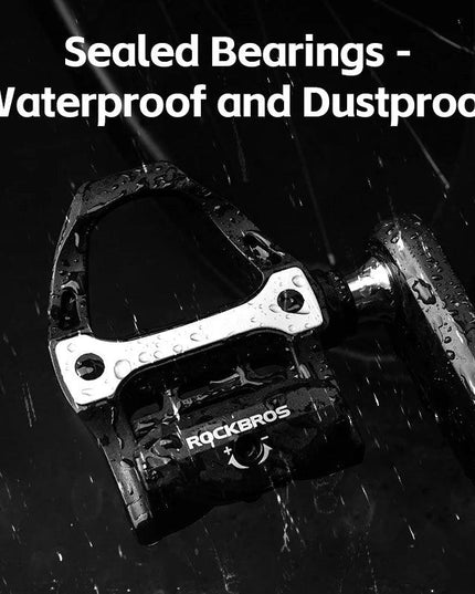 ROCKBROS Pedal Self-locking Carbon Fiber Bicycle Pedal For SPD System Ultralight Road Bike Pedal Cleat Platform Lock For Shimano