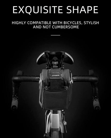 ROCKBROS1.7L Bicycle Bag Waterproof Rear Large Capatity Quick Release Seatpost Shockproof Double Zipper Rear Bag Accessories