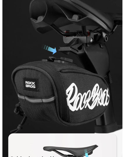 ROCKBROS Bicycle Seat Bag Lightweight Bike Saddle Bag for Cycling Essentials Reflective Rear Pack Wear-Resistant Bag