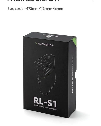 ROCKBROS Bicycle Tail Light With Lock Bluetooth Password Pairing Bike Lock Light IPX6 Waterproof Warning Light Tail  Accessories