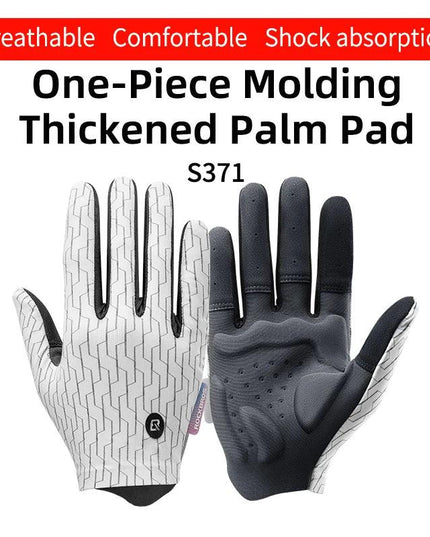 ROCKBROS Cycling Gloves Sunscreen Breathable MTB Road Bike Gloves Shock Absorption Non-slip Gloves Outdoor Thickened Palm Pad
