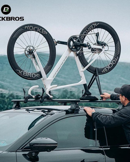 ROCKBROS Portable Bike Bicycle Rack Stand MTB Road Bike Travel Bicycle Roof Racks Carrier Quick Install Inverted Bike Roof Rack