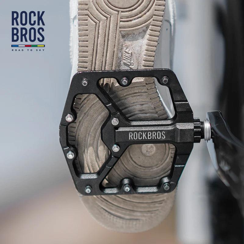 ROCKBROS ROAD TO SKY Cycling Pedals CNC Aluminum Alloy 3 Bearings Structure MTB Bike Pedals High Quality Bike Pedals Accessories