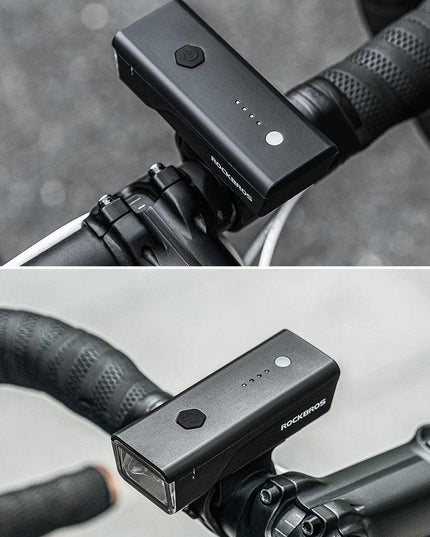 ROCKBROS Bicycle Light 260LM 1500mAh Handlebar Type-C Rechargeable LED Flashlight Bicycle Light Waterproof Bike Accessories