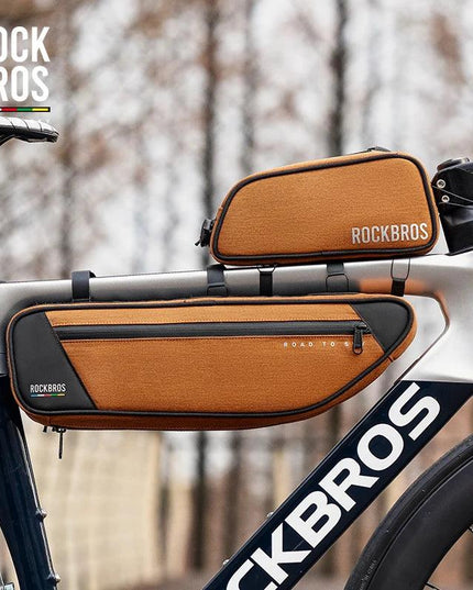 ROCKBROS ROAD TO SKY Cycling Bag Large Capacity Bicycle Front Tube Bag Long Distance Riding Head Beam Hanger Bag Bike Accessory