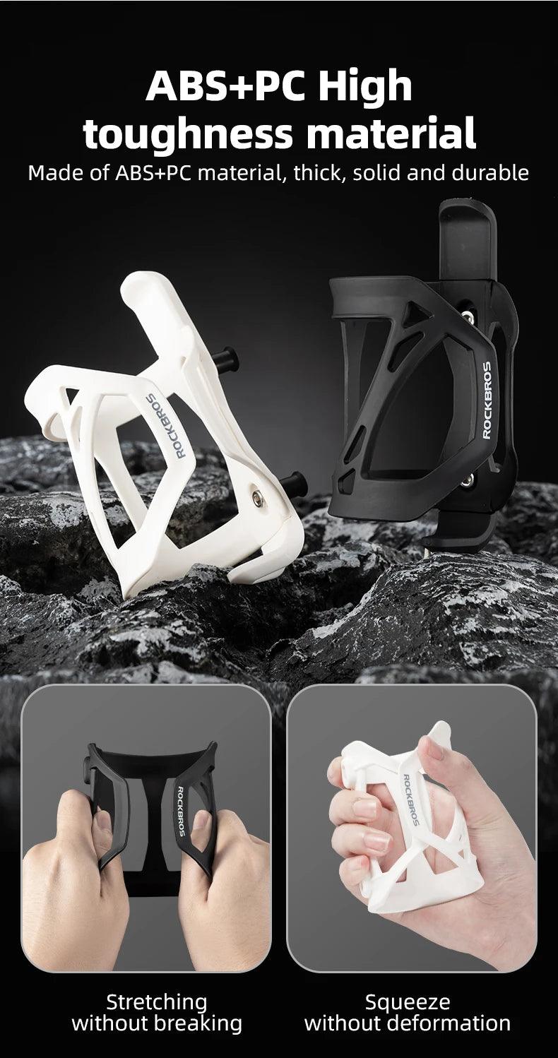 ROCKBROS Bicycle Water Bottle Cage Road Mountain Bicycle Bottle Rack ABS+PC Lightweight Cycling Bottle Bracket Water Cup Rack