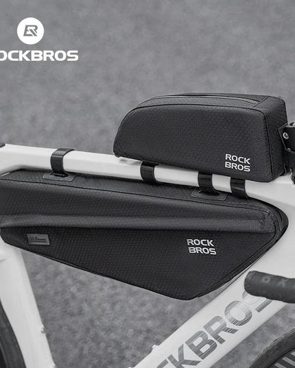 ROCKBROS Bicycle Bag Rainproof Cycling Top Tube Frame Bag Reflective Large Capacity MTB Road Bike  Pannier Bag Wear-resistant