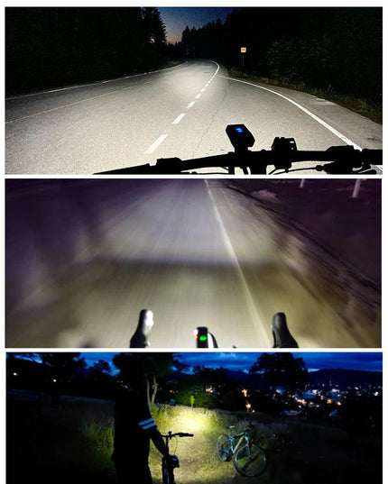 ROCKBROS Bike Light Rainproof Type-C Charging LED 2000mAh MTB Front Lamp Headlight Aluminum Ultralight Flashlight Bicycle Light