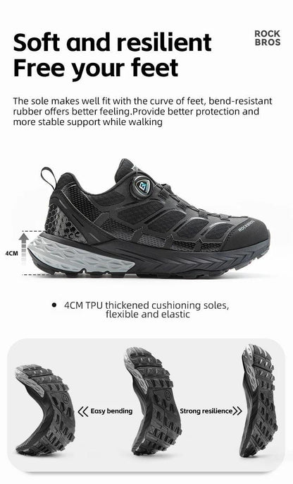 ROCKBROS Sports Shoes Men Cycling Outdoor Activity Footwear Soft Breathable Shoes Women Hiking Climbing Camping Non-slip Sneaker