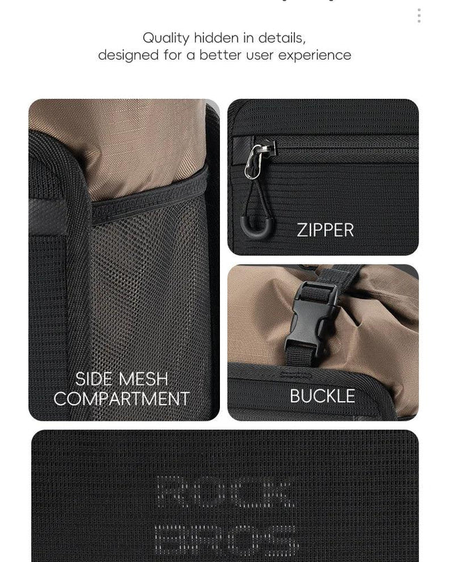ROCKBROS Bike Front Frame Bag 5.5L Large Capacity Adjustable Handlebar Bag Portable Shoulder Bag Reflective Cycling Packing