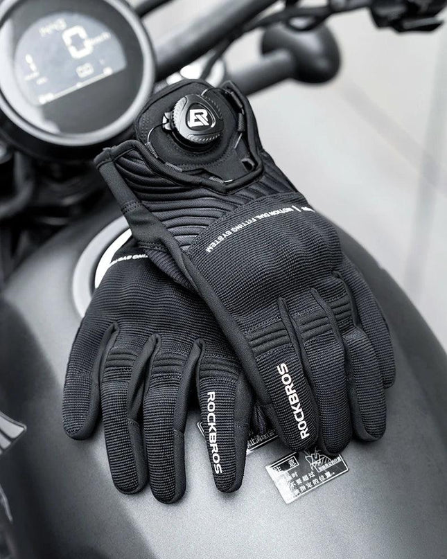 ROCKBROS Gloves Touch Screen Riding MTB Bike Bicycle Motorcycle Gloves SBR Palm Pad Fitness Climbing Thick Protective Glove