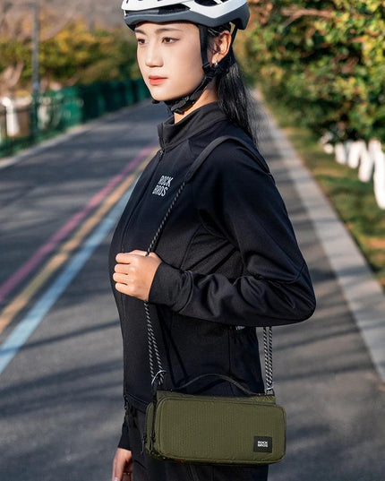 ROCKBROS Bicycle Top Tube Bag 2L Capacity Scratch-Resistant Road Mountain Bike Frame Bag Cycling Tools Bag Stable Elastic Band