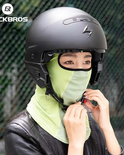 ROCKBROS UV Protection Face Cover Summer Cool Balaclava Ice Silk Anti-UV Cycling Full Face Cap Riding Headgear Masks Breathable