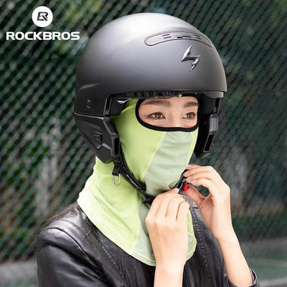 ROCKBROS UV Protection Face Cover Summer Cool Balaclava Ice Silk Anti-UV Cycling Full Face Cap Riding Headgear Masks Breathable