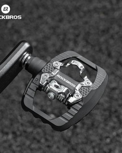 ROCKBROS MTB Bicycle Pedals 2 In 1 Flat/Lock Pedal Mountain Bike Non-Slip Labor Saving Nylon Pedals Waterproof Sealed Bearing