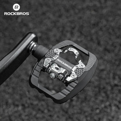 ROCKBROS MTB Bicycle Pedals 2 In 1 Flat/Lock Pedal Mountain Bike Non-Slip Labor Saving Nylon Pedals Waterproof Sealed Bearing