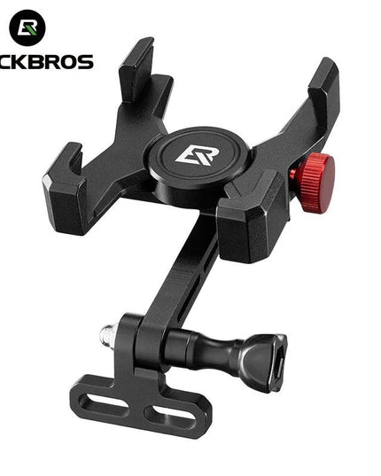 ROCKBROS Bike Phone Holder Aluminum Alloy Material Bracket Anti-slip Cushioning Pads 4.7-7.09 inch Mobile Phone Stand Shockproof