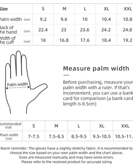 ROCKBROS Winter Gloves Touch screen Windproof Bike Cycling Gloves Full Finger Ski Non-Slip Warm Sports Motorcycle Hiking Gloves