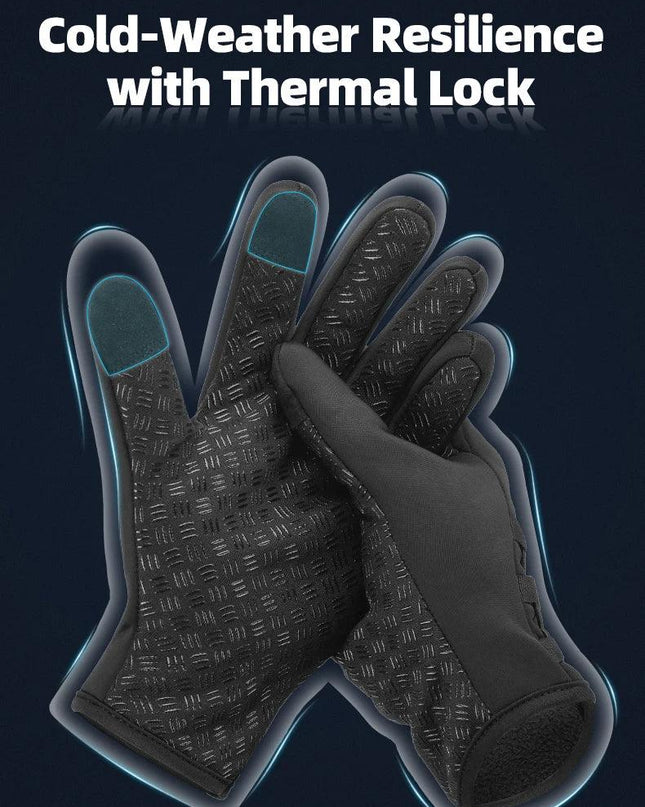 ROCKBROS Winter Gloves Touch Screen Gloves Warm Outdoor Cycling Driving Motorcycle Fleece Gloves Windproof Non Slip Full Fingers