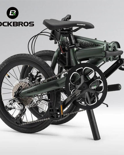 ROCKBROS Bike 16 inch with SRAM X4/X5-speed Aluminium Alloy Frame Adult Folding Bike Adjustable 9-Speed 11-32T Cassette Bike