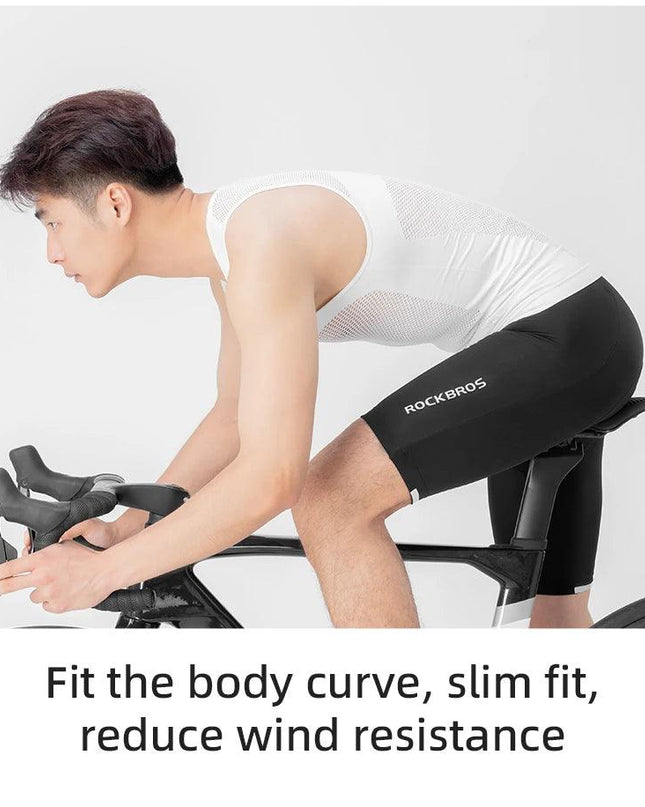 ROCKBROS Cycling Vest High Elastic Cycling Base Layer Sleeveless Bicycle Vest Quick Dry Undershirt Breathable Running Sport