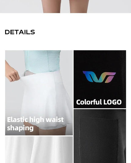 ROCKBROS TVI Cycling Skirt for Women Summer Breathable Running Cycling Outdoors Tennis Sport Skirt Pockets Fitness Casual Shorts