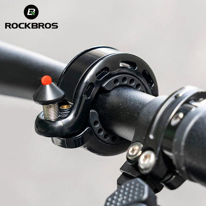 ROCKBROS Bicycle Bell MTB Road Cycling Horn Bike Handlebar Bell Q-Type Hidden Bell Safety Rainproof Anti-Slip Bike Accessories