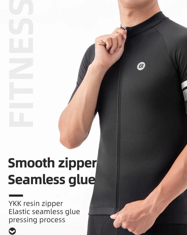 ROCKBROS Cycling Jersey Men Breathable Shirt Summer Jersey Clothes Bicycle Quick Dry Clothing Anti-UV Reflective Short Sleeve