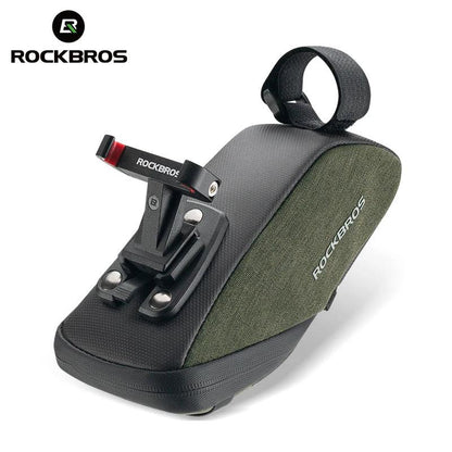 ROCKBROS Bicycle Saddle Bag Portable Waterproof Cycling Seat Tail Bag MTB Road Bike Storage Bag Seatpost Backpack With Mudguard