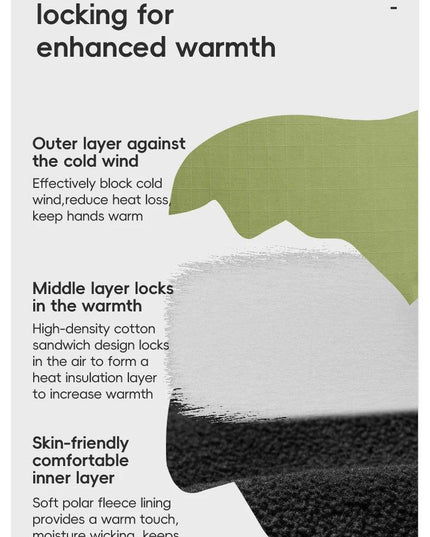 ROCKBROS Winter Ski Gloves Waterproof Snow Keep Warm Windproof Gloves Snowboard Gloves Touch Screen Fleece Motor Riding Gloves