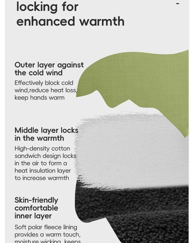ROCKBROS Winter Ski Gloves Waterproof Snow Keep Warm Windproof Gloves Snowboard Gloves Touch Screen Fleece Motor Riding Gloves