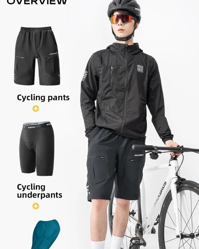 ROCKBROS Cycling Shorts Separable Underwear Shorts MTB Sports Casual Pants Bike Shorts Fitness Breathable Outdoor Ciclismo Pants