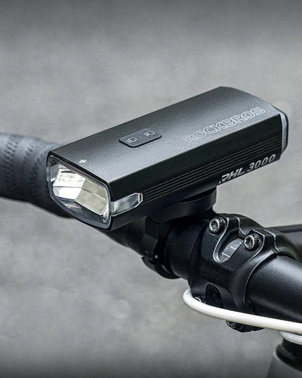 ROCKBROS 3000LM Bike Light Type-C Charging Front Lamp 10000mAh Bicycle Light IPX6 Aluminum Alloy Headlight Bike Accessories