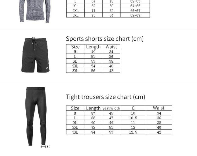 ROCKBROS Men's Tracksuit Gym Fitness Running 5 Pcs/Set Quick Dry Sweat-absorb Compression Sport Suit Clothes Jogging Sport Wear