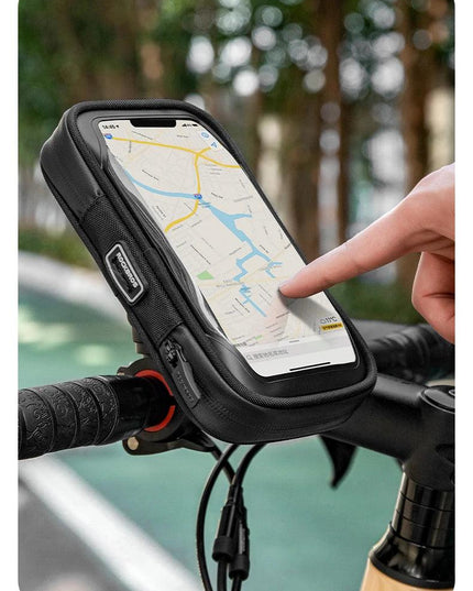 ROCKBROS Phone Bag Stand 270° Rotatable Waterproof Case Handlebar Stand Case Mount Scooter Bicycle Phone Bag Cycling Accessory