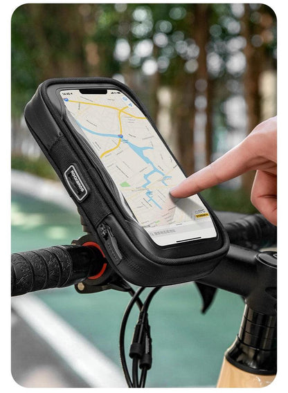 ROCKBROS Phone Bag Stand 270° Rotatable Waterproof Case Handlebar Stand Case Mount Scooter Bicycle Phone Bag Cycling Accessory